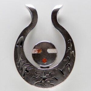 Authentic Navajo Sterling Silver Naja Pendant by Fernando Benally